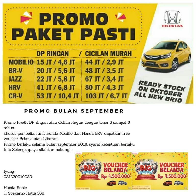 Dealer Mobil Honda Sonic Bandung Honda Bandung